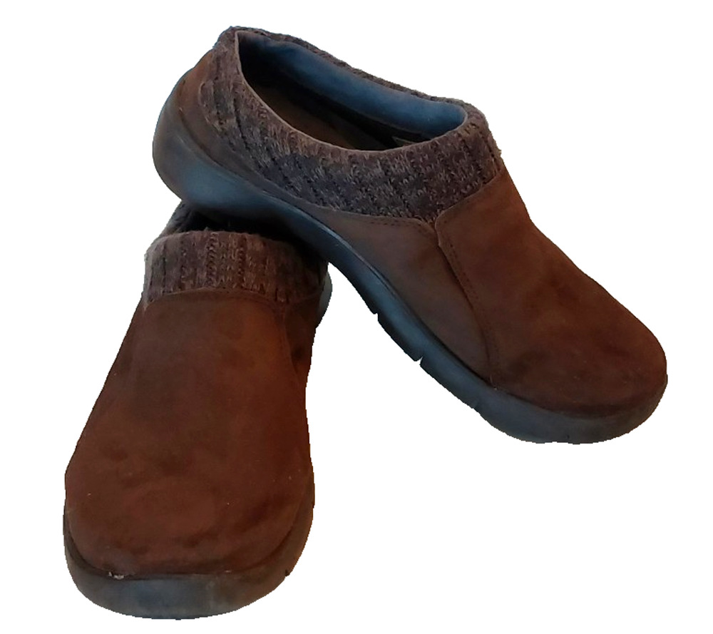 Dansko Eartha Brown Suede Comfort Slip On Clogs Shoes - Womens Size EU 39 US 8.5
